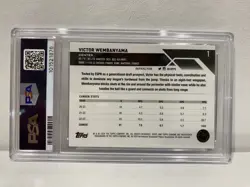 2023-24 Topps Chrome Victor Wembanyama Refractor Rookie RC Card! PSA 9 MINT # 1 - Image 2