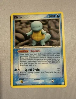 Pokemon TCG Ditto Squirtle EX Delta Species Card 64/113 Light Play Condition - Image 1