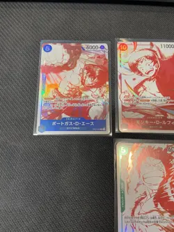 One Piece TCG Japanese 3rd Anniversary Promo 4 cards Luffy ST10-006 Ace Sabo - Image 2