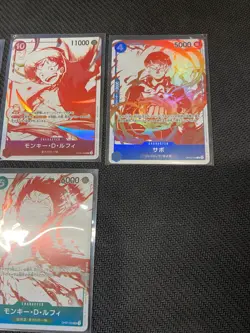 One Piece TCG Japanese 3rd Anniversary Promo 4 cards Luffy ST10-006 Ace Sabo - Image 3