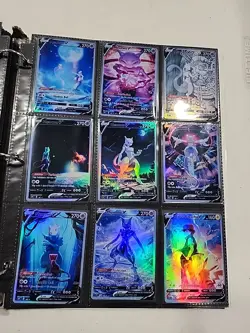 Lot of 9 Custom holo fanart mixed V Pokemon Trading Card Sleeved & Top Loaded!! - Image 2