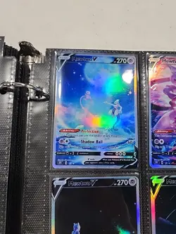 Lot of 9 Custom holo fanart mixed V Pokemon Trading Card Sleeved & Top Loaded!! - Image 3