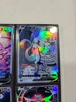 Lot of 9 Custom holo fanart mixed V Pokemon Trading Card Sleeved & Top Loaded!! - Image 5