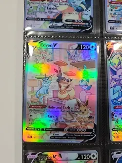 Lot of 9 Custom holo fanart mixed V Pokemon Trading Card Sleeved & Top Loaded!! - Image 4