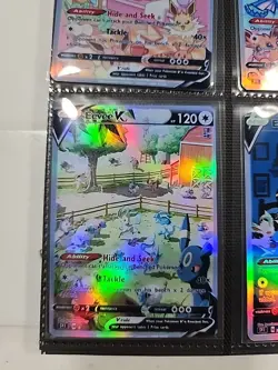 Lot of 9 Custom holo fanart mixed V Pokemon Trading Card Sleeved & Top Loaded!! - Image 5