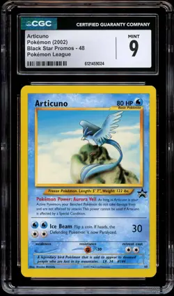 CGC 9 MINT Articuno # 48 WOTC Black Star PROMO League Pokemon Card 024 - Image 1