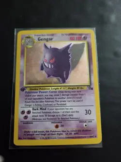 1999 Pokemon TCG Fossil 1st Edition Gengar Holo Rare Card 5/62 - Image 1