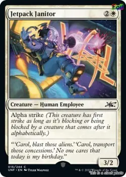 Jetpack Janitor MTG Foil Unfinity Common NM Pck Fresh - Image 1