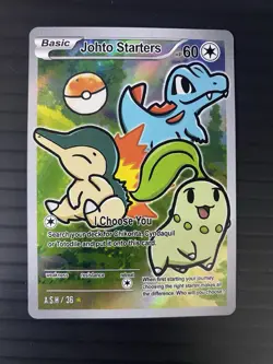 Johto Starters #36 - After Skool Hobby - Generation One - Holo Pokemon Fan Art - Image 1