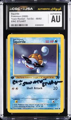 2000 POKEMON ROCKET 1ST EDITION #68 SQUIRTLE CGC AUTHENTIC - Image 1