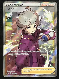 Pokemon Bede Full Art - Sword & Shield - 199/202 NM - Image 1