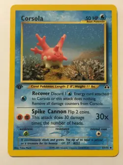 Carte Pokemon - JCC - Corsola - 37/75 - Neo Discovery - 1er Ed - EXC/NM - Image 1
