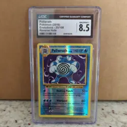 Pokemon Poliwrath Reverse Holo #25 Evolutions 2016 - CGC 8.5 - Image 1