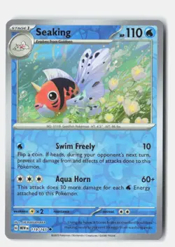 Seaking Reverse Holo 119/165 Uncommon 151 Pokemon Near Mint - Image 1