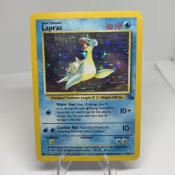 Pokemon TCG Lapras Fossil 10/62 Holo 1999-2000 Wizards Holo Rare LP - Image 1