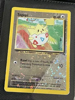 Pokemon TCG Togepi Reverse Holo Southern Islands Damaged - Image 1