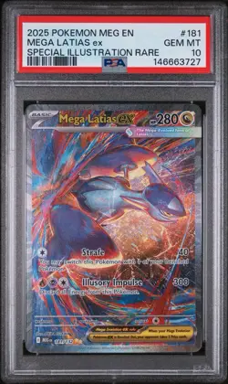 Pokemon Mega Latias ex Mega Evolution Special Illustration Rare #181 PSA 10 - Image 1