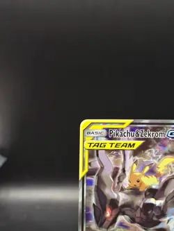 Pokemon TCG Pikachu & Zekrom GX Tag Team SM168 Black Star Promo Full Art NM - Image 2