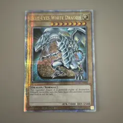 YuGiOh BLUE-EYES WHITE DRAGON | LC01-EN004 Quarter Century Secret Rare - Image 1