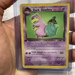 Pokemon Dark Slowbro 1st Edition Team Rocket 29/82 Non Holo Rare Heavily Played - Image 1