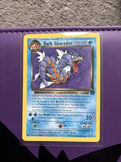Pokemon TCG Dark Gyarados Team Rocket 25/82 Unlimited Rare Non-holo LP - Image 1