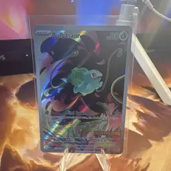 Bulbasaur 133/132 Miscellaneous Cards Illustration Rare Holo 80 HP Basic Mega E… - Image 1