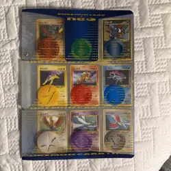Opened Pokemon Card Premium File Neo 3 Promo Japanese 9 card complete set - Image 1