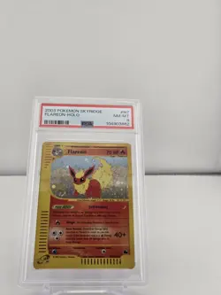 2003 Pokemon Skyridge Flareon-Holo#H7 With Swirl PSA 8 NM-MT - Image 1