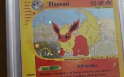2003 Pokemon Skyridge Flareon-Holo#H7 With Swirl PSA 8 NM-MT - Image 3