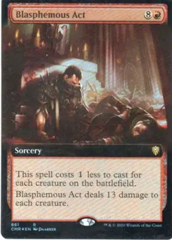 MTG: Commander Legends: Foil Extended Art Blasphemous Act: LP Condition - Image 1