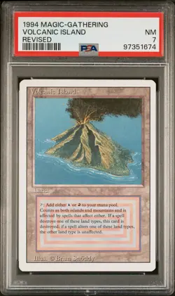 1994 MTG REVISED VOLCANIC ISLAND PSA 7 - Image 1