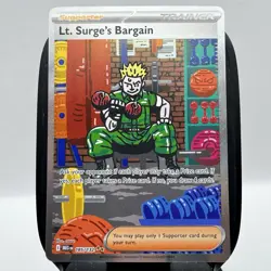 Pokemon Lt. Surge's Bargain 185/132 Mega Evolution Special Illustration Rare NM - Image 1