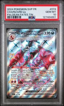 Carte Pokemon Dracaufeu ex SVP 074 SV Black Star Promos FR PSA 10 - Image 1