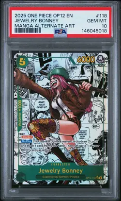 2025 ONE PIECE OP12-LEGACY OF THE MASTER #118 JEWELRY BONNEY PSA 10 - Image 1