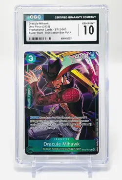 Dracule Mihawk One Piece Super Rare Illustration Box Vol. 4 CGC Pristine 10✨ - Image 1