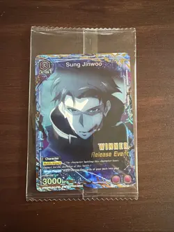 Union Arena Solo Leveling Sung Jinwoo Release Event WINNER UEPR SLG-1-019 Sealed - Image 1