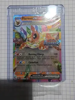 Flareon EX 014/131 Stamped Prismatic Evolutions Surprise Box Sealed Promo - Image 1
