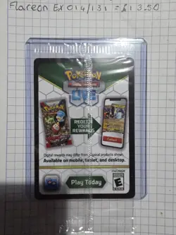 Flareon EX 014/131 Stamped Prismatic Evolutions Surprise Box Sealed Promo - Image 3