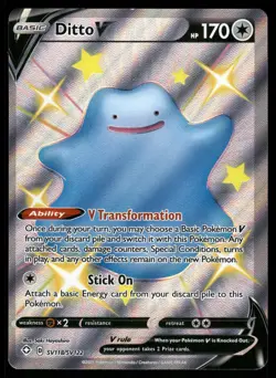 Ditto V SV118/SV122 Holo V Rare Shining Fates Shiny Vault Pokemon Near Mint - Image 1