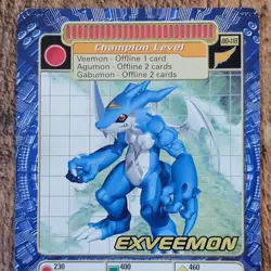 ExVeemon BO-118 Digimon 2000 Bandai Digi Battle Trading Card Series 3 Champion - Image 1