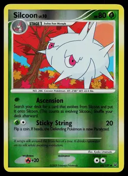 Pokemon Card - Silcoon Platinum 63/127 Common Reverse Holo - Image 1
