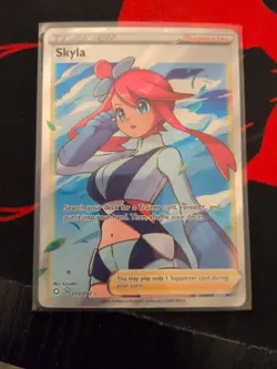 Skyla Full Art Trainer Holo Pokemon Card PSA 10 Gem Mint 072/072 Shining Fates - Image 1
