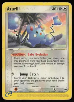 E-Reader Azurill 31/100 Sandstorm Kagemaru Himeno Pokemon TCG Card - Image 1