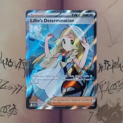 Lillie's Determination 169/132 Full Art Trainer Holo NM Pokemon Card English - Image 1