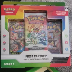 Pokemon TCG First Partner Illustration Collection Series 1 Box, Promo Cards - Image 1
