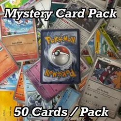 Pokemon Card Mystery Packs - 50 Cards - 10 Guaranteed Holos / Reverse Holos - Image 1
