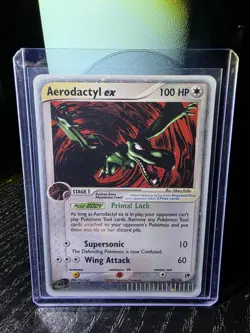 Pokemon Aerodactyl ex 94/100 EX Sandstorm Holo Rare 100 HP Primal Lock Card - Image 1