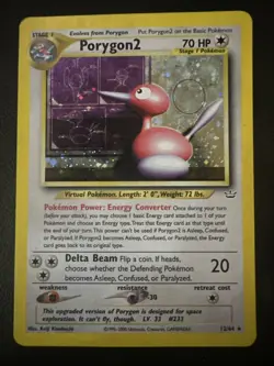 Pokemon Porygon2 TCG Neo Revelation Holo Card 12/64 Unlimited Holo Rare - Image 1
