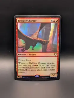MTG - Hellkite Charger - FOIL - Creature (Dragon) - CMM #232 - Rare - Image 1