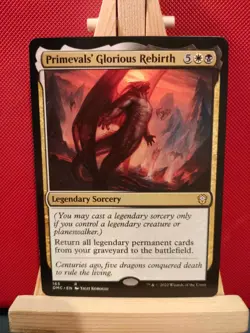 Primevals' Glorious Rebirth - Commander Dominaria United - Rare - NM - MTG - Image 1